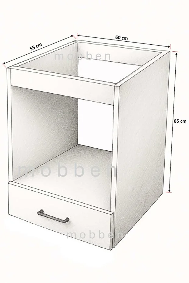 Ankastre Dolabı Çekmeceli